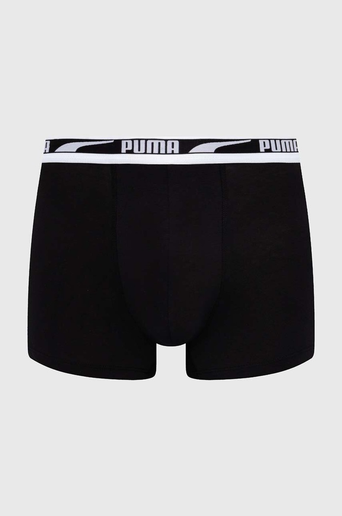 Puma boxerky pánské bavlněné s elastanem Everyday Logo 2-pack 938325 černá SS26