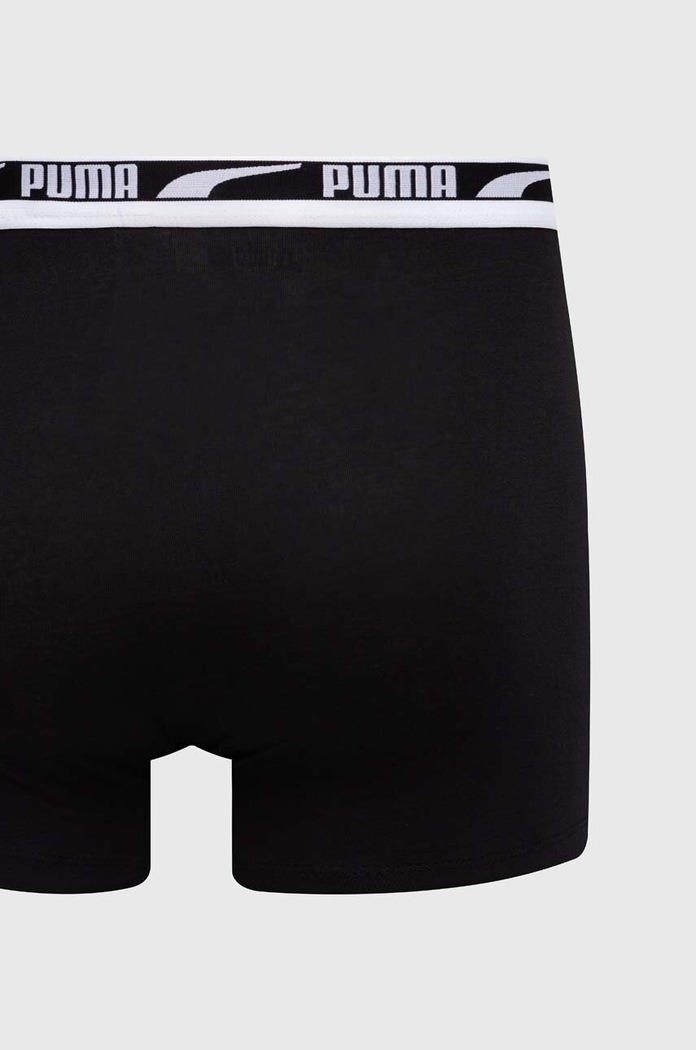 Oblečení Puma boxerky pánské bavlněné s elastanem Everyday Logo 2-pack 938325 černá