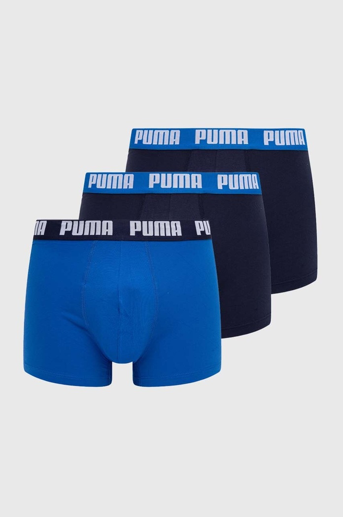 Boxerky Puma Everyday 3-pack pletenina modrá 938327