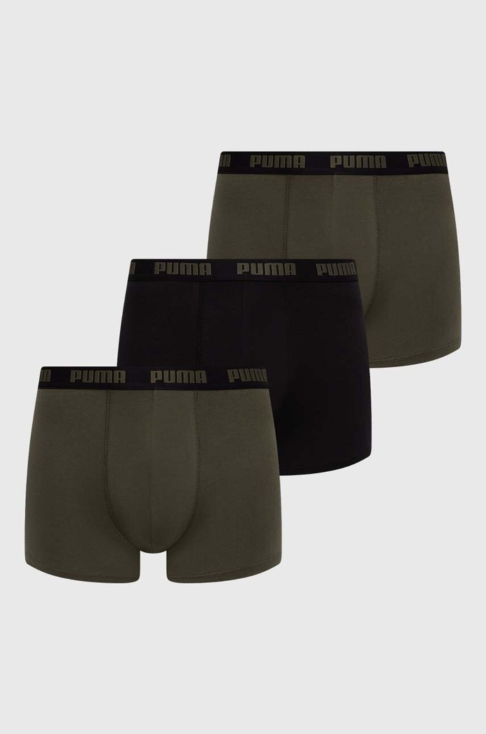 Boxerky Puma Everyday 3-pack pletenina zelená 938327