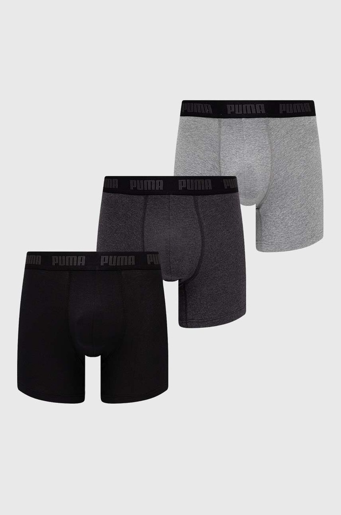 Boxerky Puma Everyday 3-pack pletenina šedá 938327