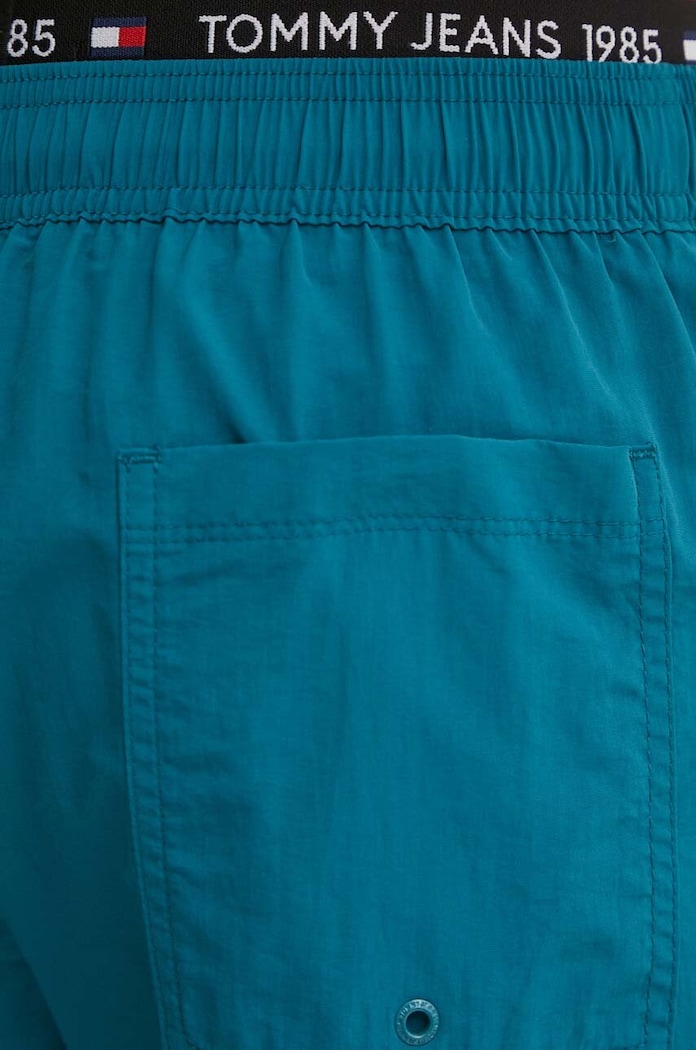 Tommy Jeans szorty kąpielowe turkusowy UM0UM03141