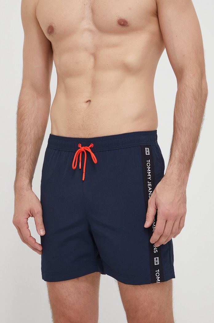 Tommy Jeans szorty kąpielowe Planet friendly granatowy UM0UM03142