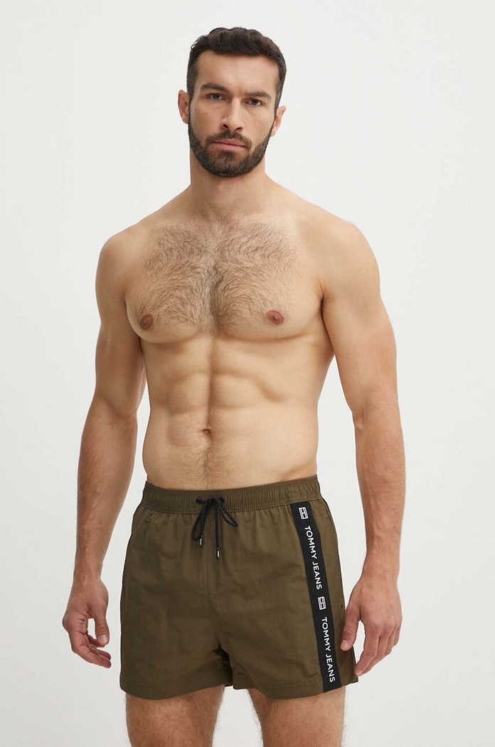 Tommy Jeans szorty kąpielowe Planet friendly zielony UM0UM03144