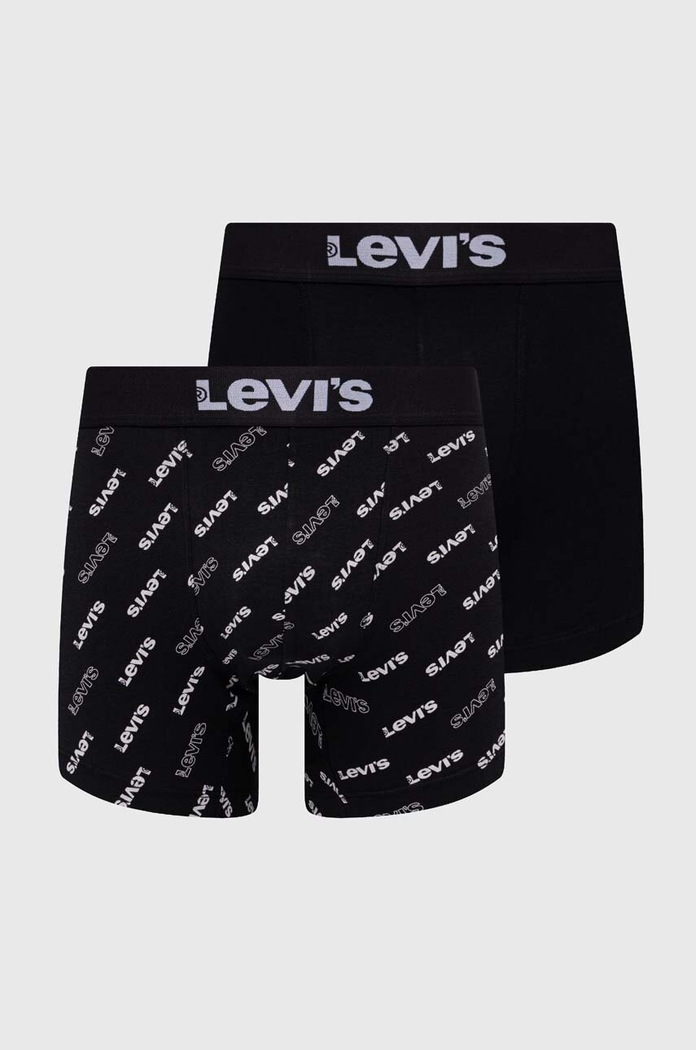 Bokserice Levi's 2-pack bez uzorka crna 37149.0972