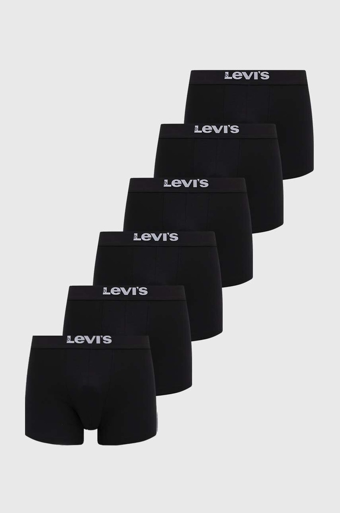 Bokserice Levi's 6-pack bez uzorka crna 37149.0798