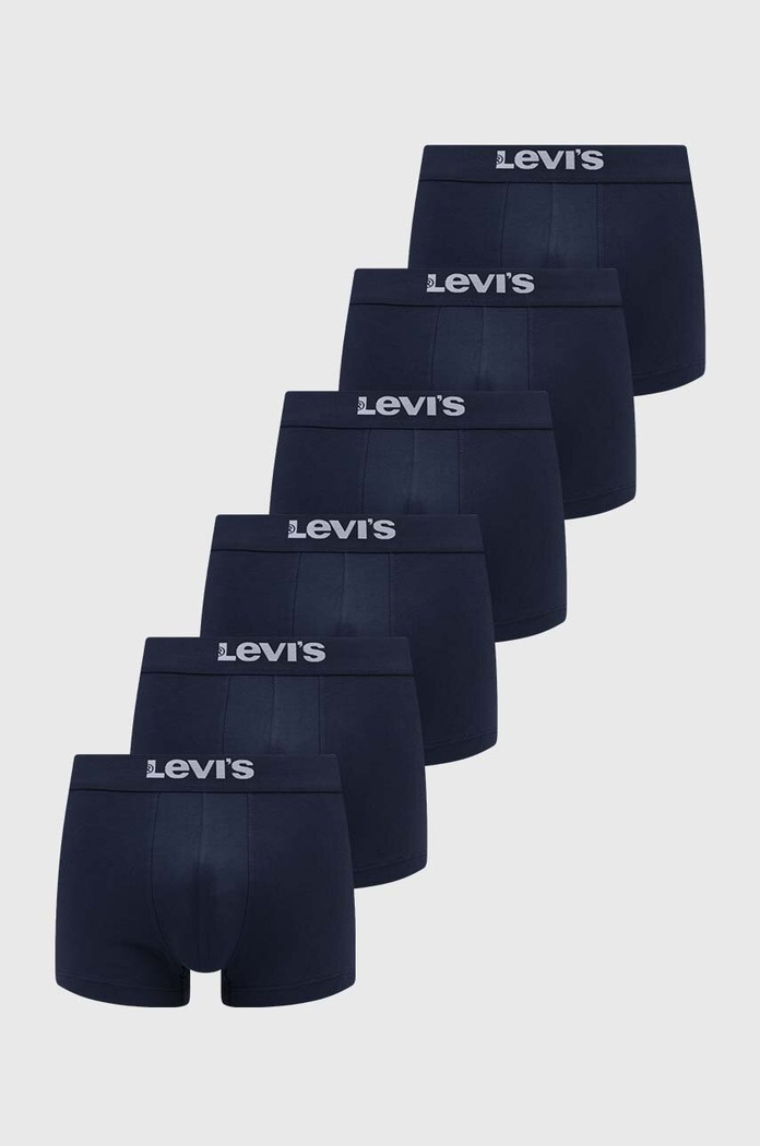 Bokserice Levi's 6-pack bez uzorka mornarsko plava 37149.0823