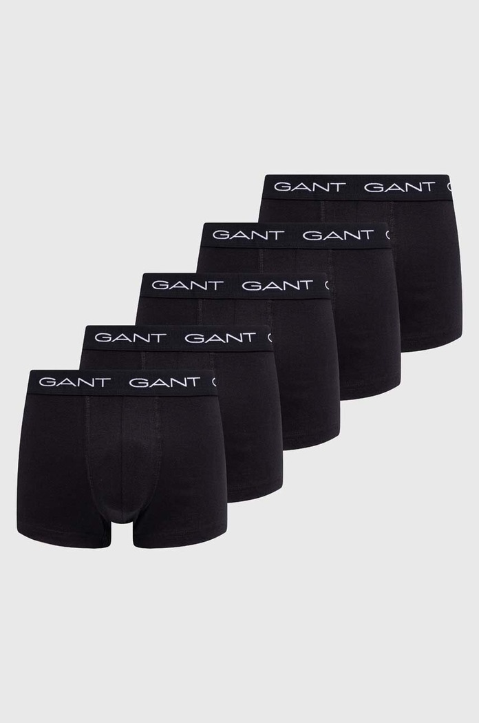 Gant bokserki 5-pack dzianina czarny 900015003