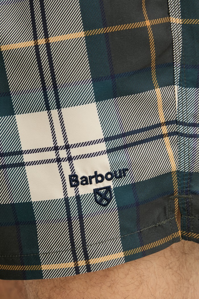 Barbour szorty kąpielowe męskie Staple Tartan Swim Short zielony MSW0065