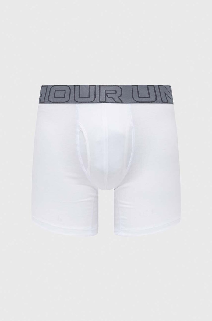 Under Armour boksarice moške 93 Perf Cotton 6in paket 3 kosov 25UUSHJ093 bela SS26