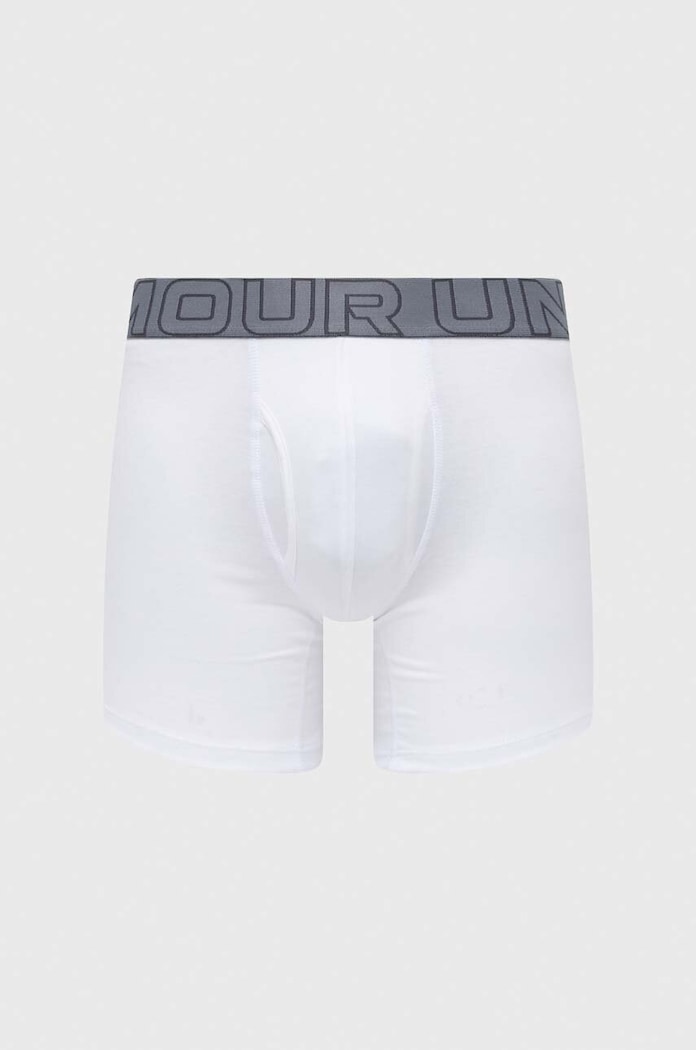 Under Armour boksarice moške 93 Perf Cotton 6in paket 3 kosov 25UUSHJ093 bela SS26