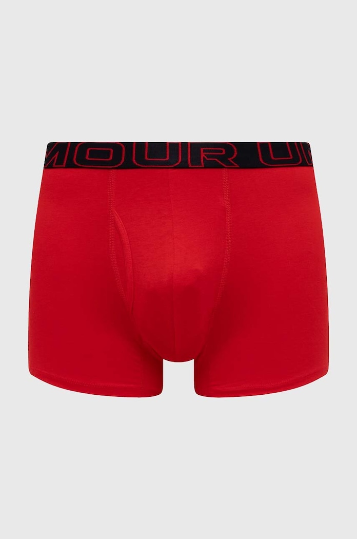 Under Armour boksarice moške 93 Perf Cotton 6in paket 3 kosov 25UUSHJ093 rdeča SS26