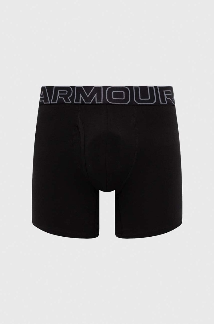 Under Armour Boksarice moške 93 Perf Cotton 6in paket 3 kosov 25UUSHJ093 črna SS26