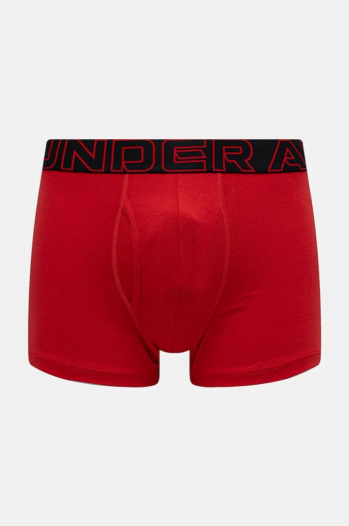 Oblačila Under Armour boksarice moške 83 Perf Cotton 3in paket 3 kosov 25UUSHJ083 siva