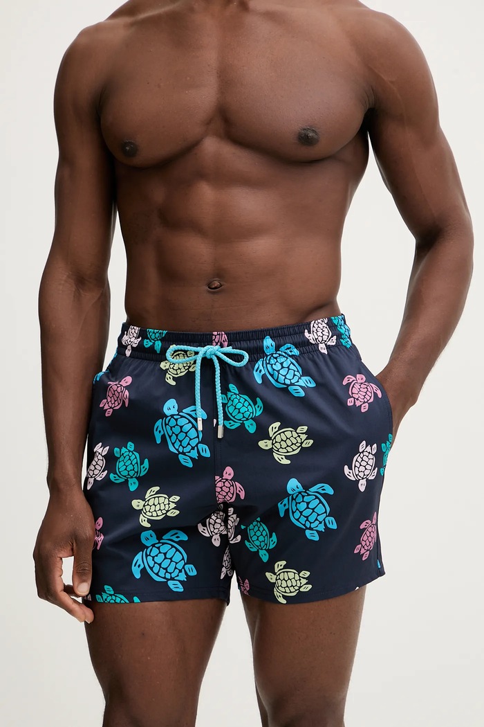 Vilebrequin pantaloni scurți de baie MOORISE MSOAF136 bleumarin SS26