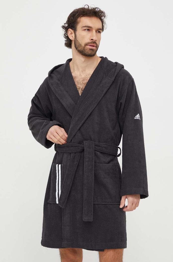 adidas Performance halat bumbac negru IA7061