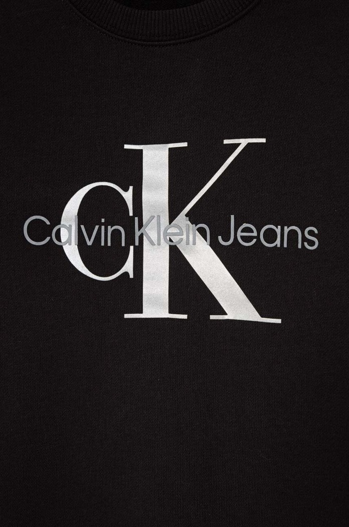 Αγορίστικα Παιδική βαμβακερή μπλούζα Calvin Klein Jeans IU0IU00602.128.176.PPYH μαύρο