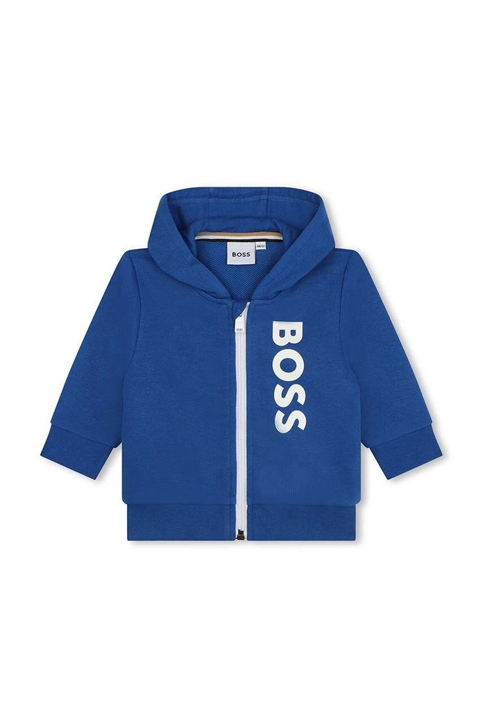 BOSS bluza bebe print albastru J50591.67.81