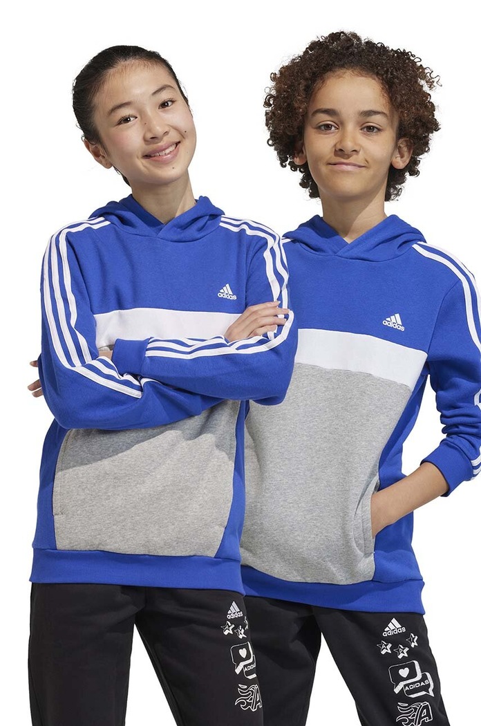 Dětská mikina adidas s kapucí modrá IB4087