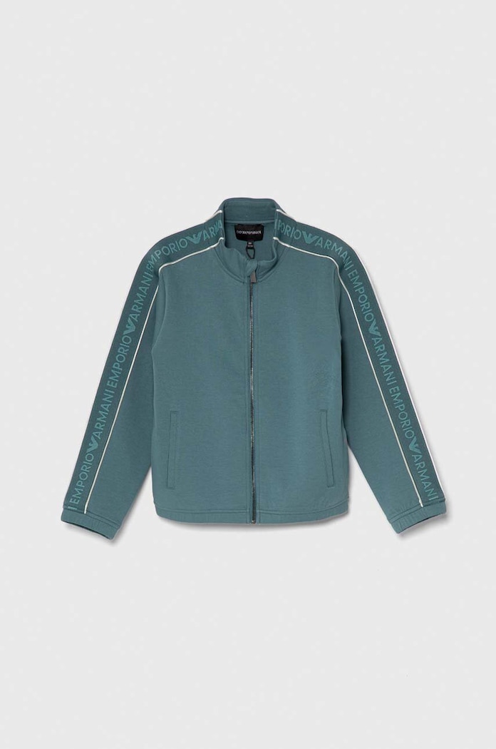 Dječja dukserica Emporio Armani s elastinom tirkizna 3D4M69.1JHSZ