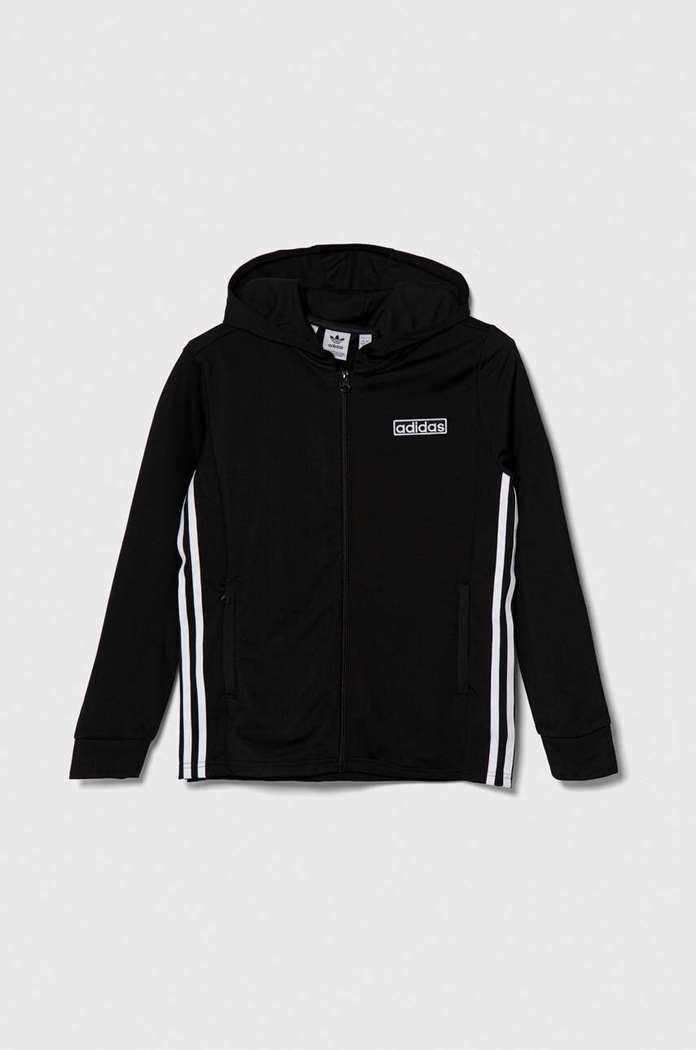 Dječja dukserica adidas Originals natpis crna IT5466