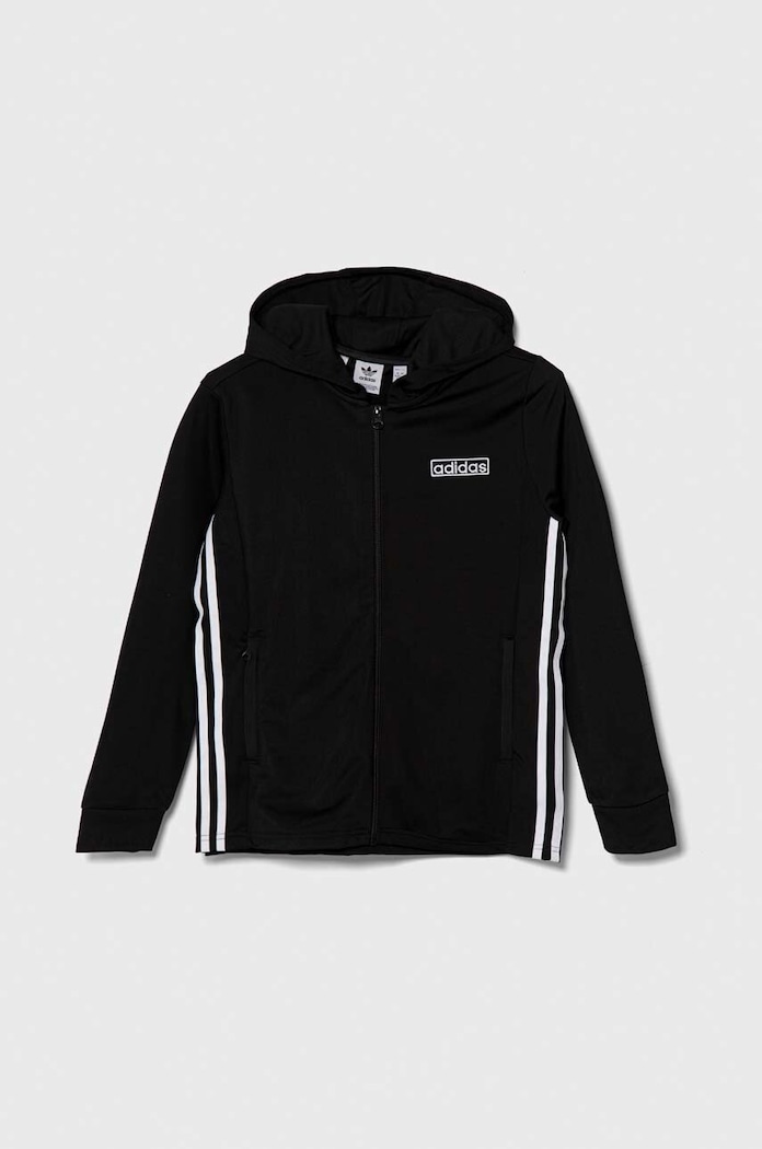 Dječja dukserica adidas Originals natpis crna IT5466