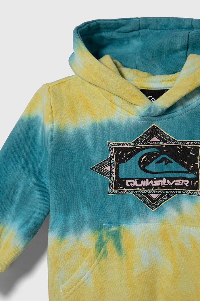 CHLAPEC Bavlněná mikina Quiksilver TIE DIE HOOD UQKFT03016 modrá