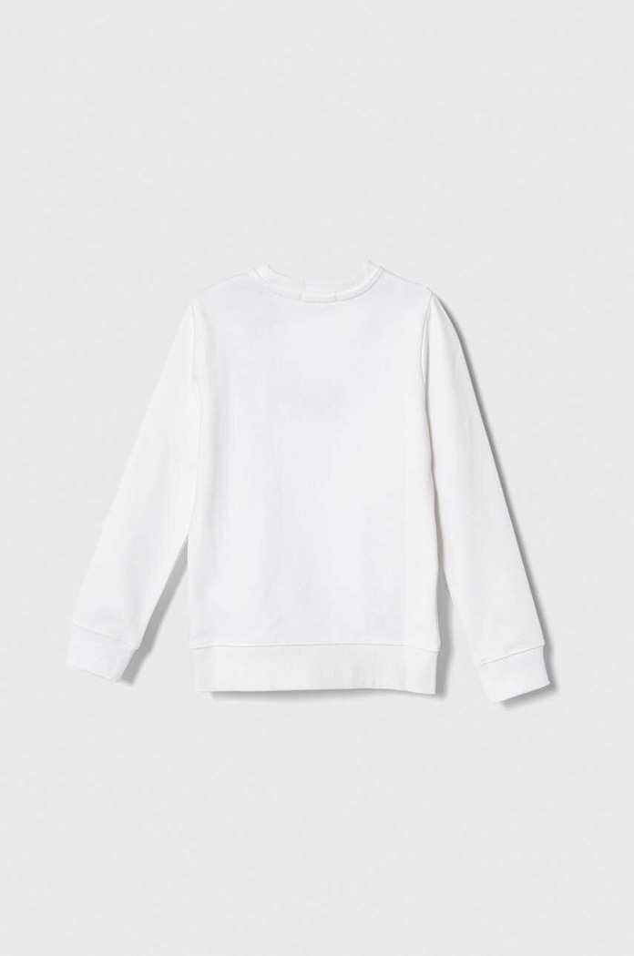 Dětská bavlněná mikina Calvin Klein Jeans IU0IU00581.PPYH bílá AW24