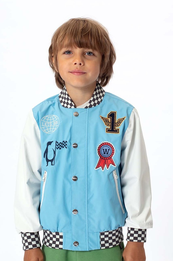 Gosoaky kurtka bomber dziecięca WHITE WORM niebieski 241.9.1.565