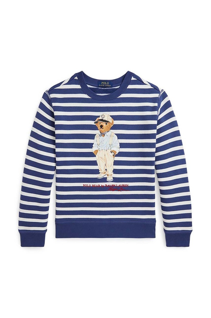 Detská mikina Polo Ralph Lauren potlač modrá 323942220001