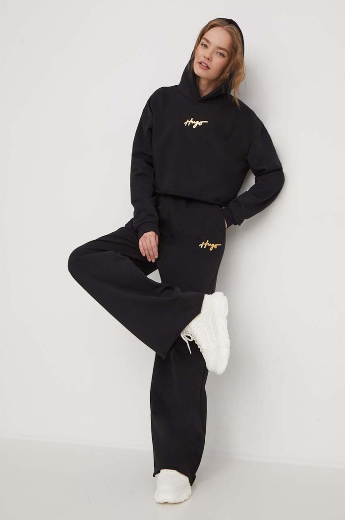 Dukserica HUGO 50508292 crna SS24