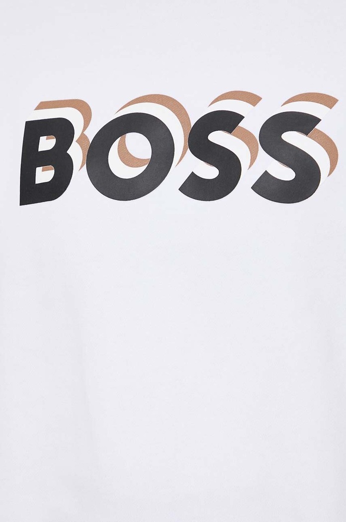 Βαμβακερή μπλούζα BOSS 50508499 λευκό