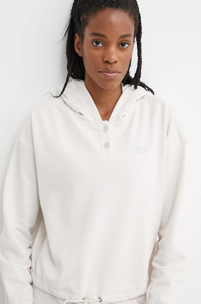 Mikina Dkny s kapucí béžová DP3T9723