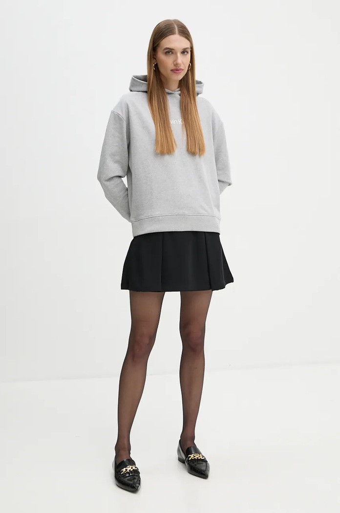 Bavlnená mikina Calvin Klein K20K205449 sivá AA00