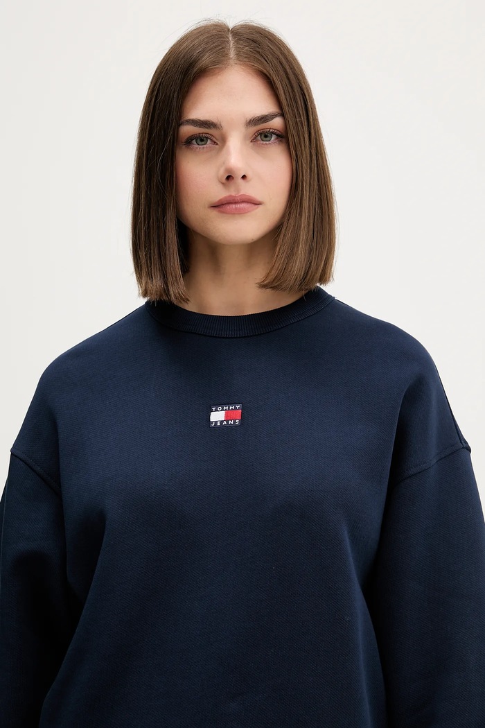 Tommy Jeans hanorac de bumbac bleumarin DW0DW17325