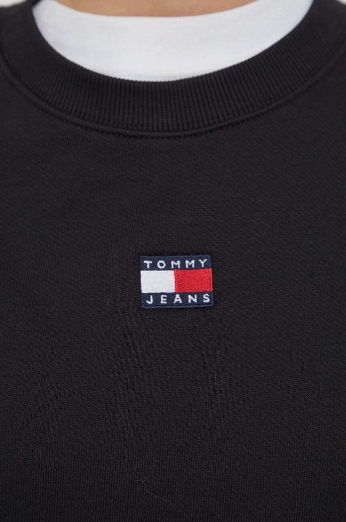 Bavlněná mikina Tommy Jeans DW0DW17325 černá