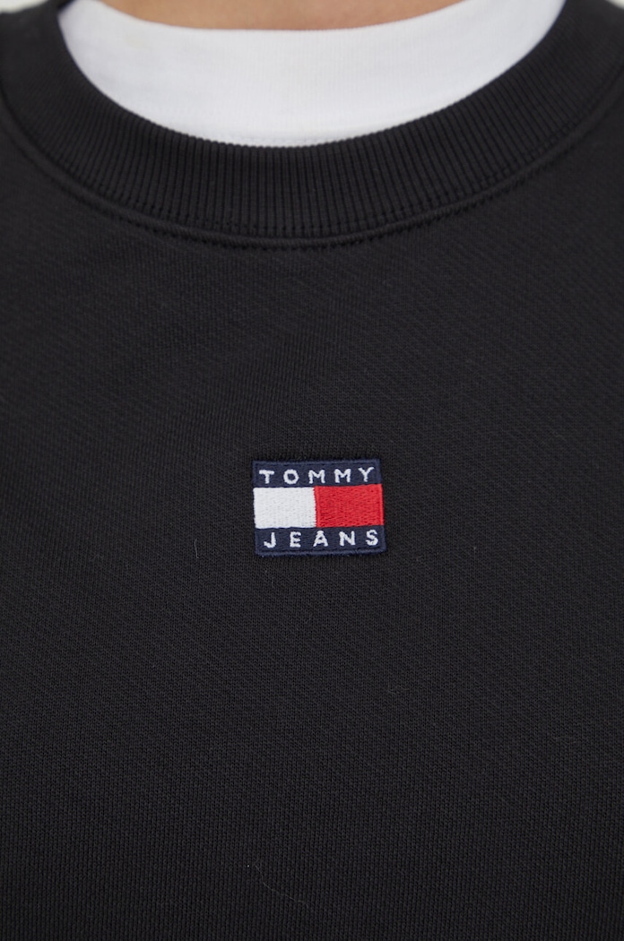 Bavlněná mikina Tommy Jeans DW0DW17325 černá
