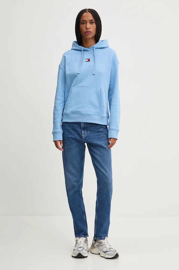Tommy Jeans bluza bawełniana DW0DW17326 niebieski NC24
