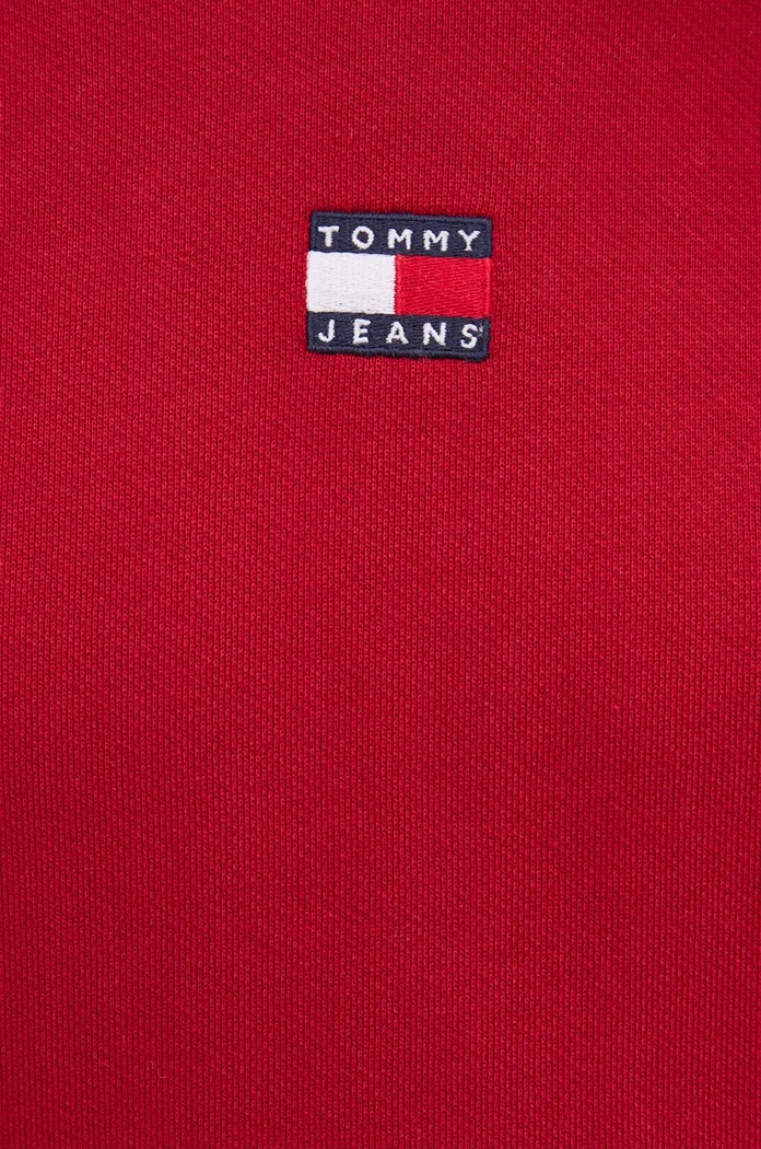Bavlněná mikina Tommy Jeans DW0DW17326 burgundské