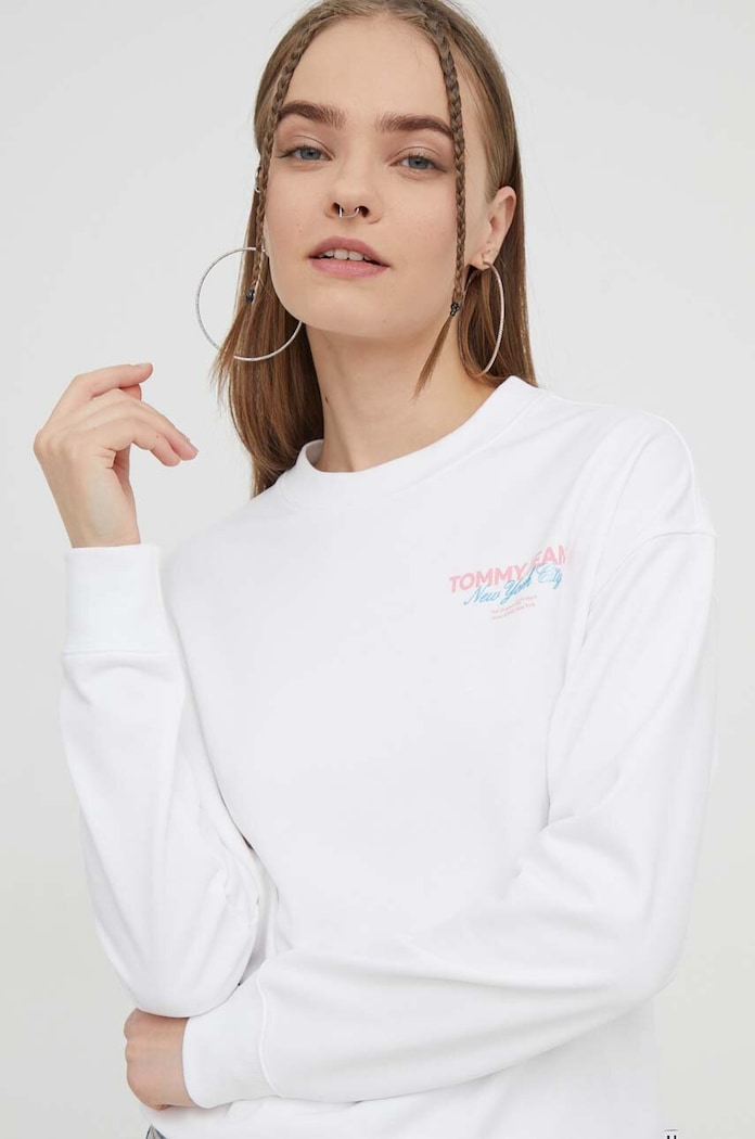 Tommy Jeans bluza biały DW0DW17336