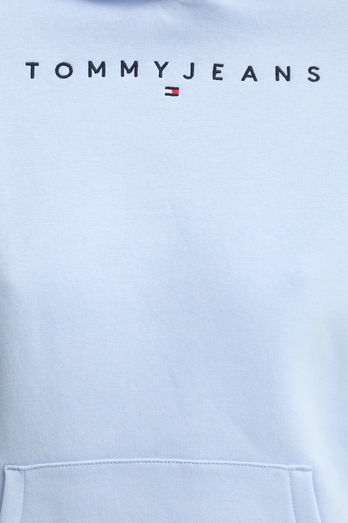 Tommy Jeans kapucnis melegítőfelső női pamut elasztánnal DW0DW17324 kék