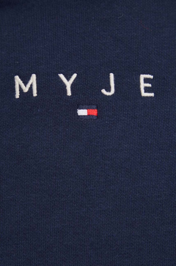 Tommy Jeans mikina s kapucňou dámska bavlnená s elastanom DW0DW17324 tmavomodrá