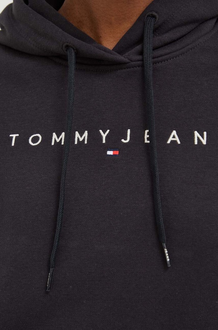 Tommy Jeans mikina s kapucňou dámska bavlnená s elastanom DW0DW17324 čierna