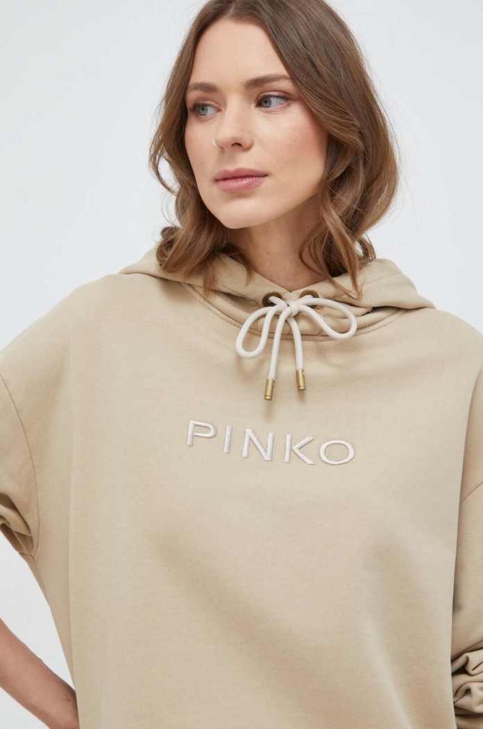 Bluza bawełniana Pinko 101685.A1N7 beżowy