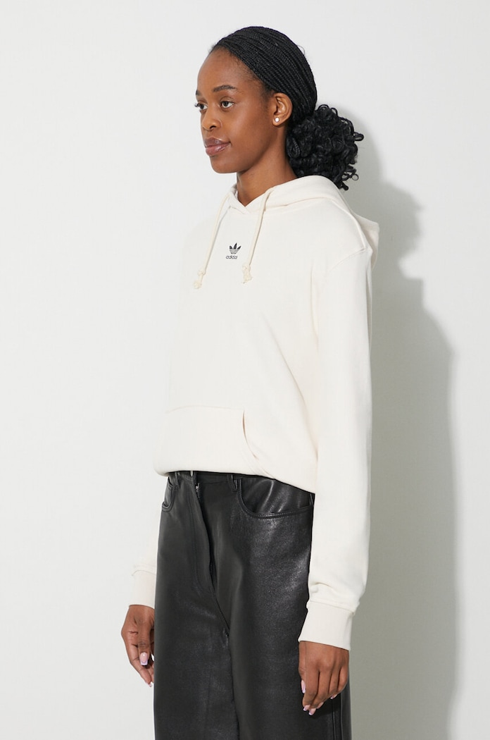 adidas Originals bluza bawełniana Essentials Regular Hoodie beżowy IA6426