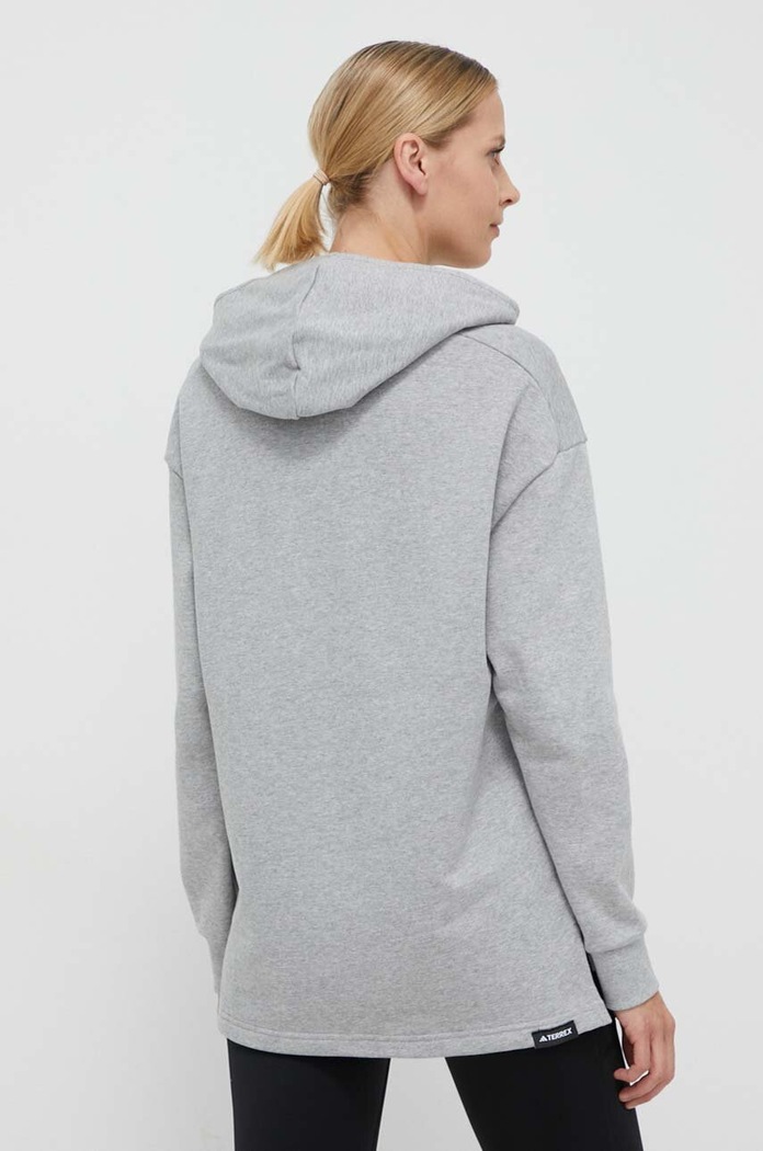 Oblečenie Tepláková mikina adidas TERREX IB6567 sivá