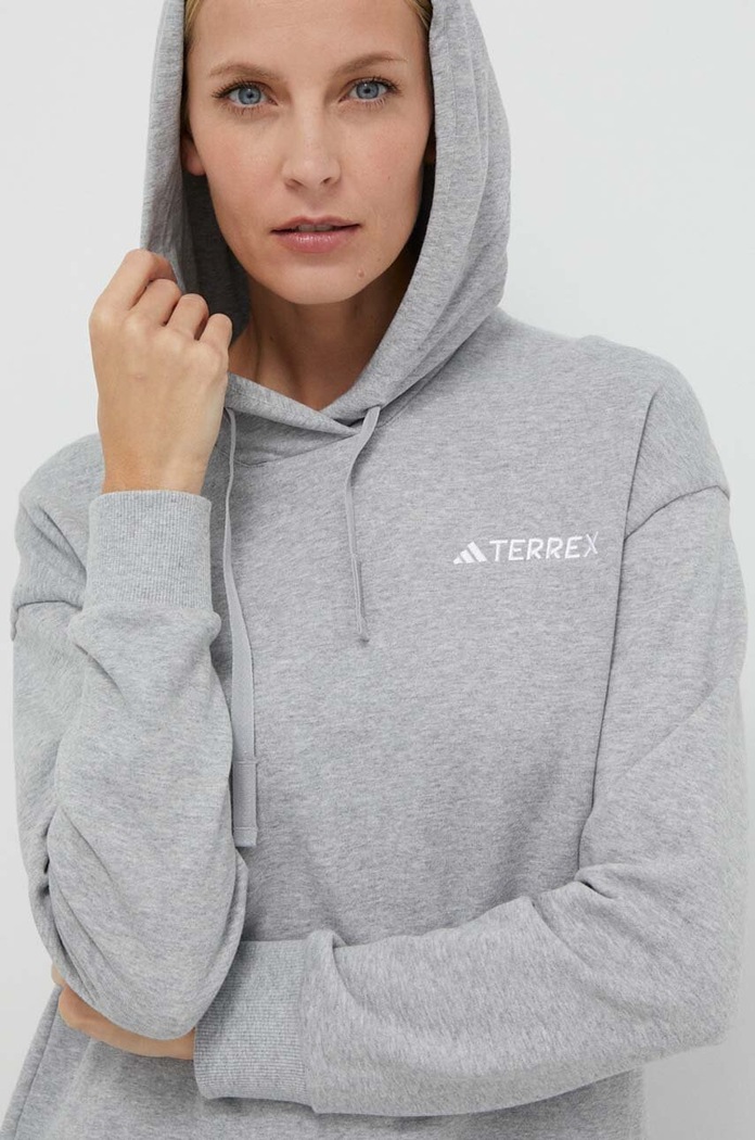 Tepláková mikina adidas TERREX sivá IB6567