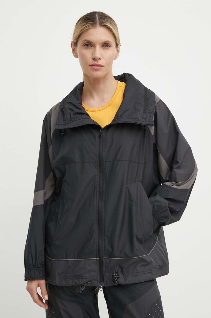 Vjetrovka adidas by Stella McCartney bez tople podstave crna IN3619