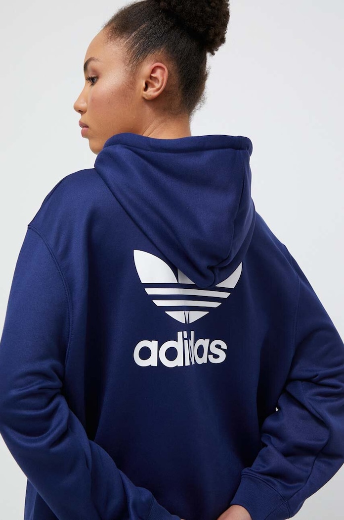 adidas Originals bluza z kapturem granatowy IP0584