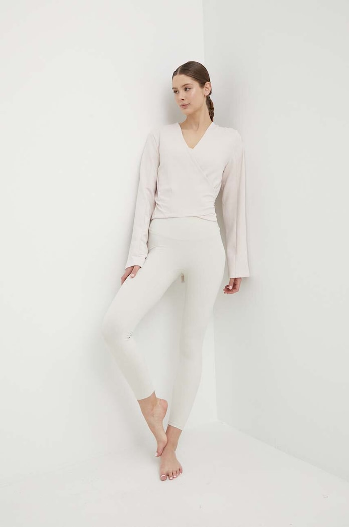 adidas Performance bluza do jogi IS2987 beżowy SS24